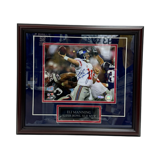 Eli Manning Autographed Eli Manning Framed 8x10 Steiner