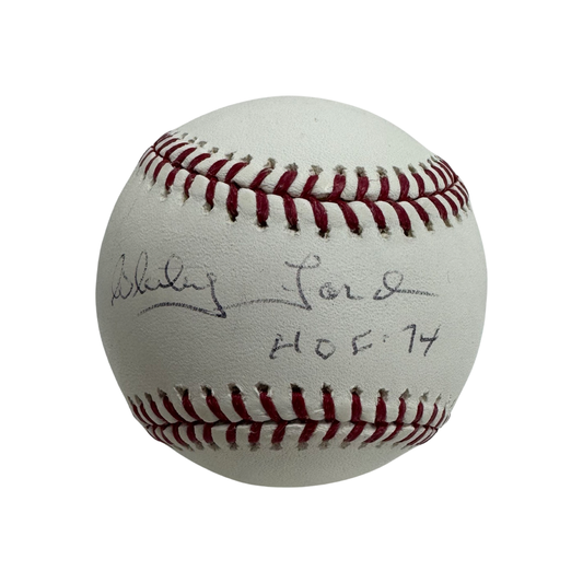 Whitey Ford Autographed New York Yankees OMLB HOF 74 Inscription Steiner