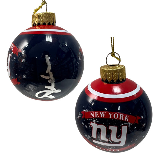 OJ Anderson Autographed New York Giants Blue Christmas Ornament Steiner CX