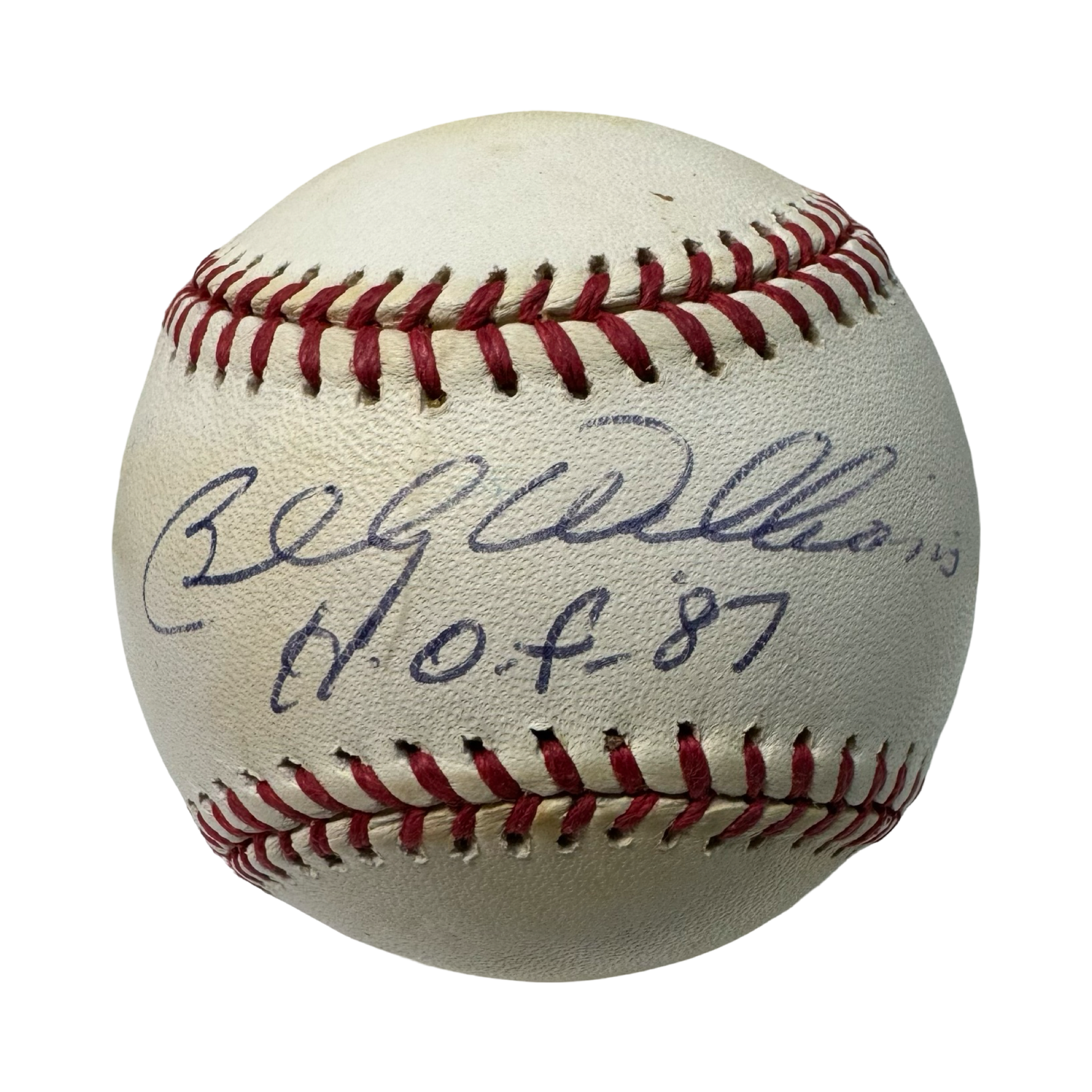 Billy Williams Autographed Official National League Baseball HOF 87 Inscription JSA