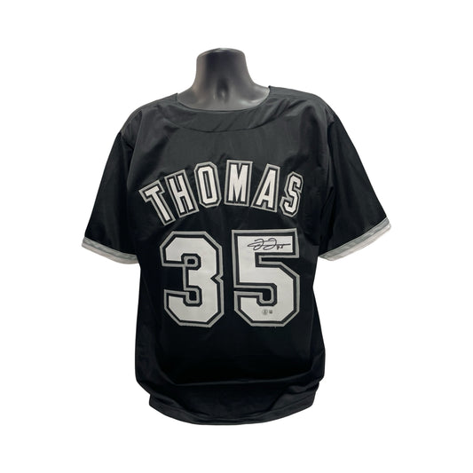 Frank Thomas Autographed Chicago White Sox Black Jersey Beckett