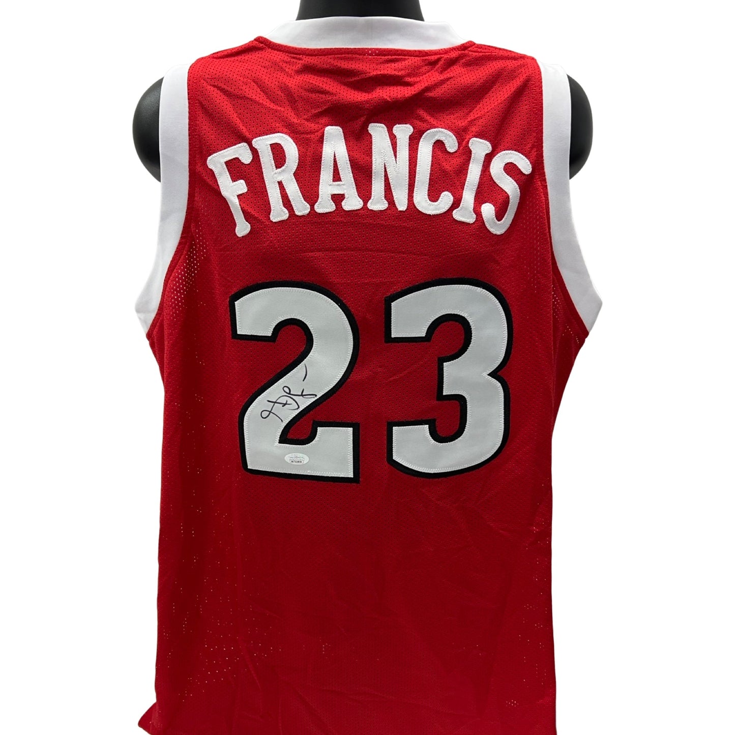 Steve Francis Autographed University of Maryland Terrapins Red Jersey JSA