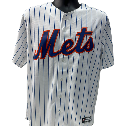 New York Mets Pinstripe Majestic Cool Base Jersey - Small