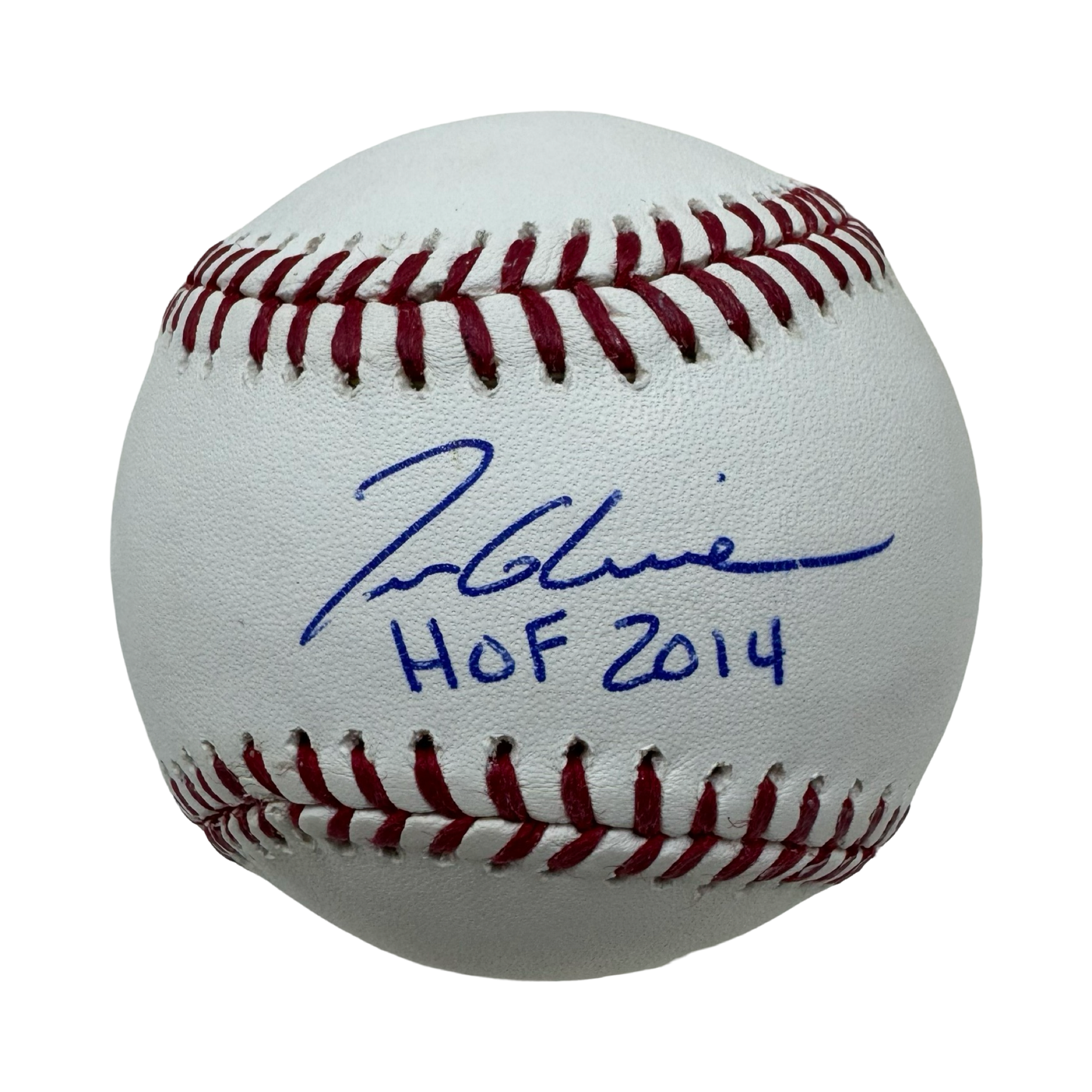 Tom Glavine Autographed OMLB HOF 2014 Inscription JSA