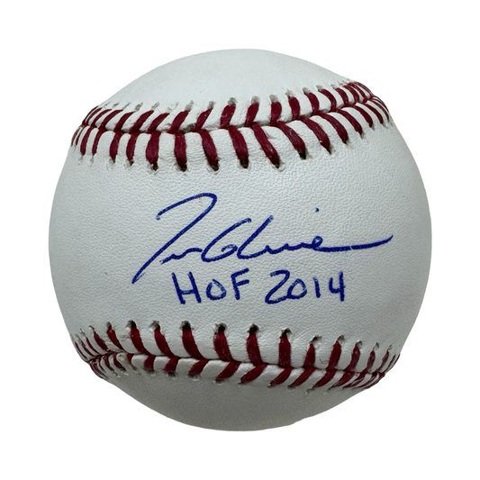 Tom Glavine Autographed OMLB HOF 2014 Inscription JSA