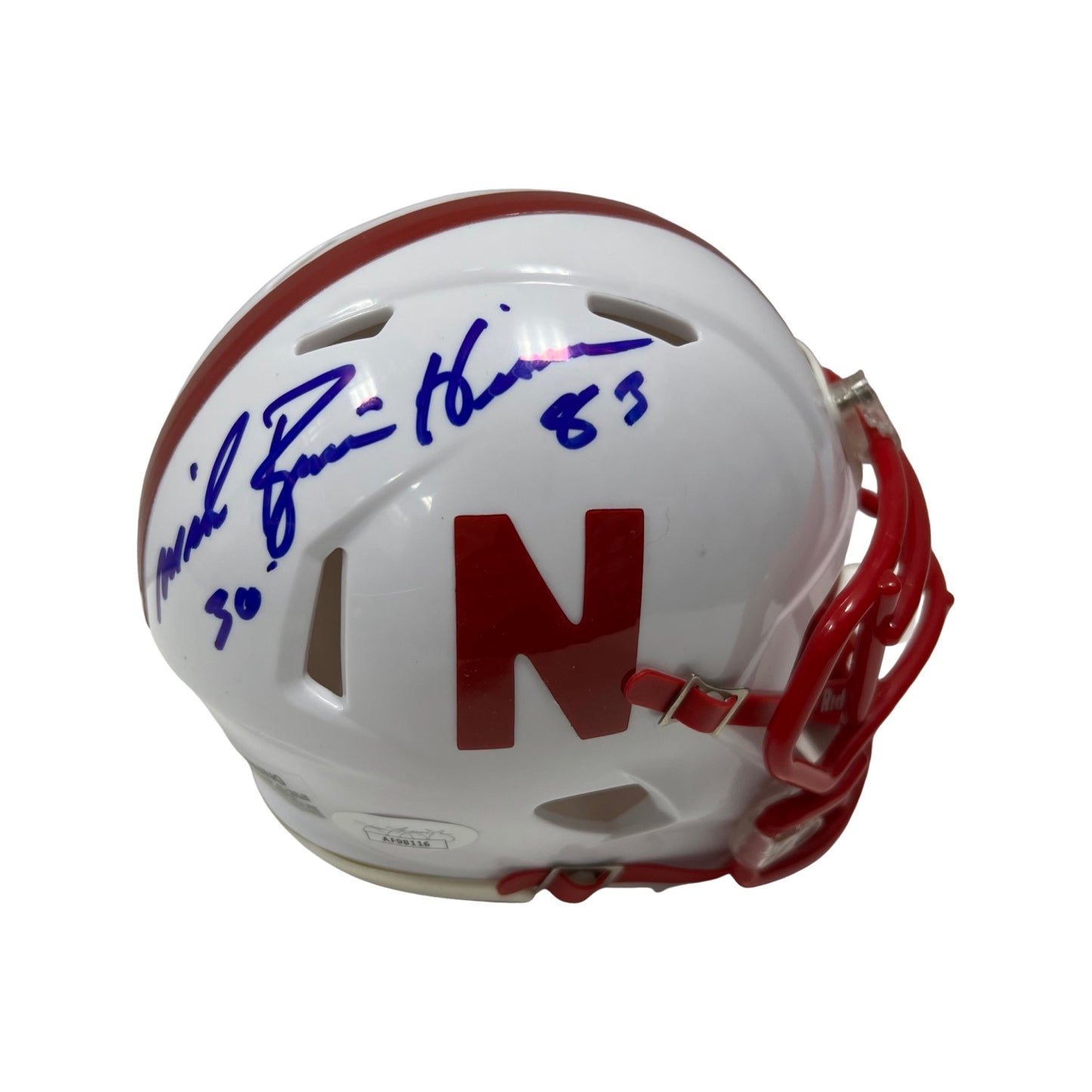 Mike Rozier Autographed Nebraska Cornbuskers Speed Mini Helmet JSA