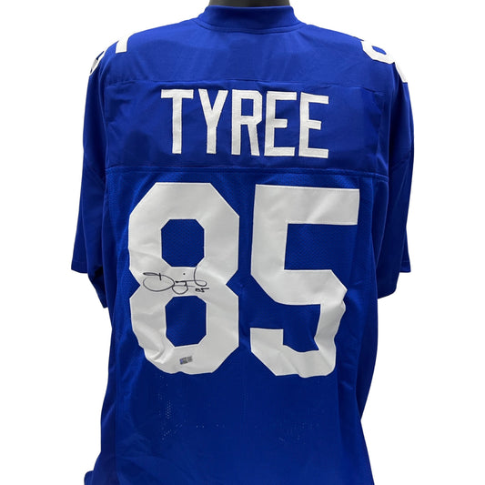 David Tyree Autographed New York Giants Blue Jersey Steiner CX