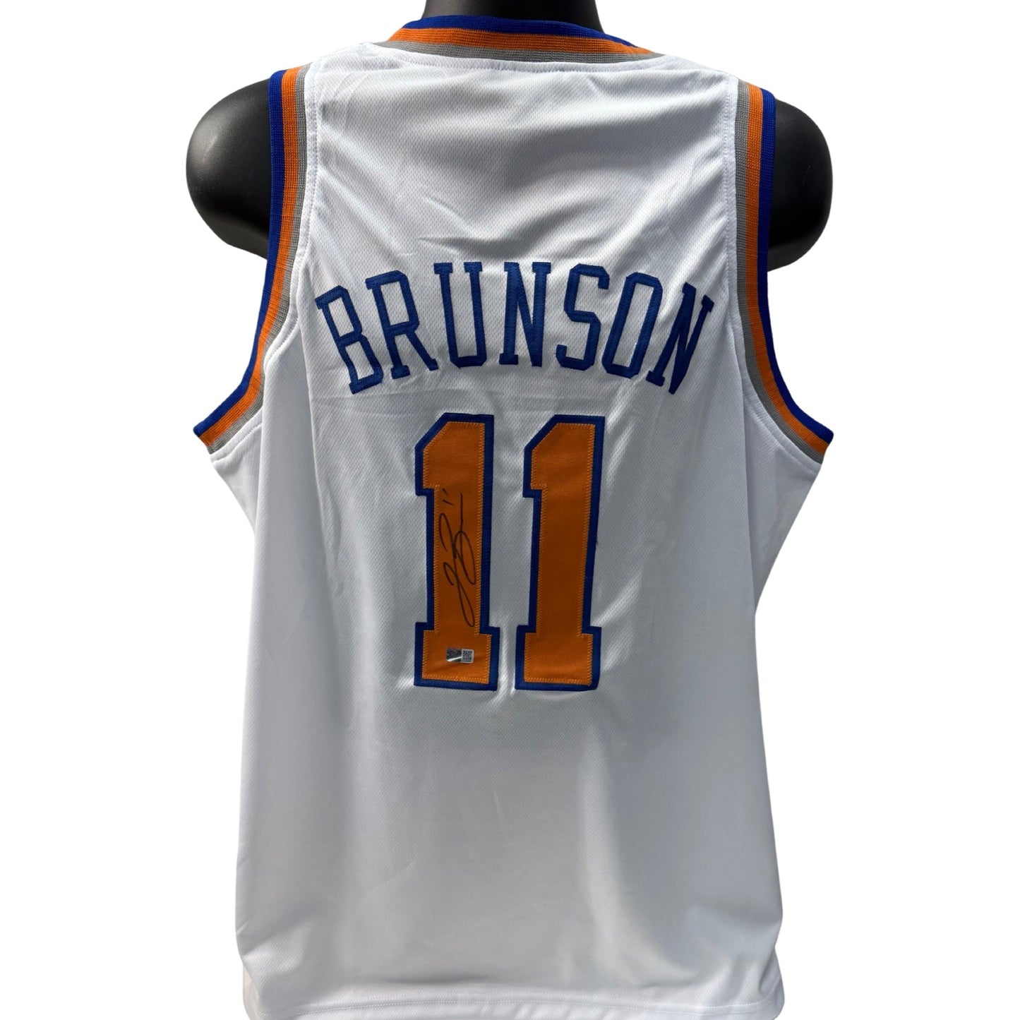 Jalen Brunson Autographed New York Knicks White Jersey Steiner CX