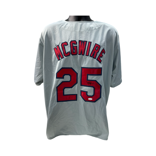 Mark McGwire Autographed St Louis Cardinals Grey Jersey JSA