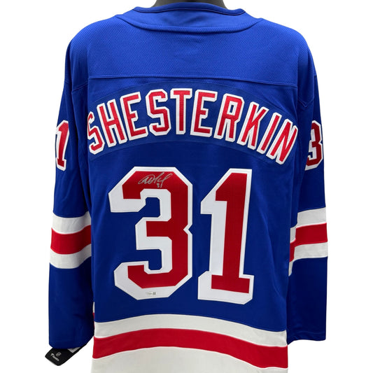 Igor Shesterkin Autographed New York Rangers Blue Fanatics Authentic Jersey Fanatics