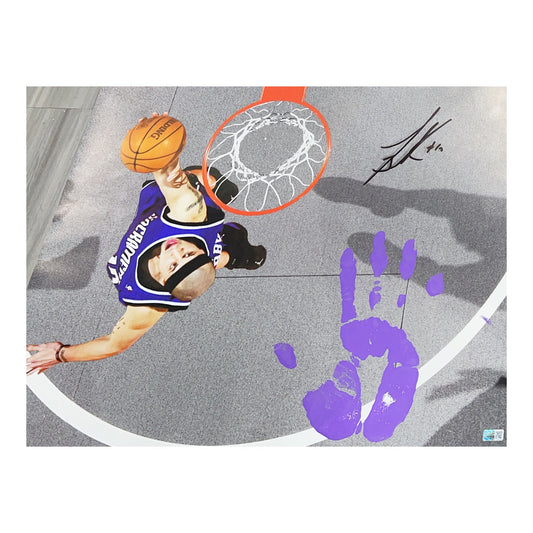 Mike Bibby Autographed Sacramento Kings Handprint 16x20 Steiner CX