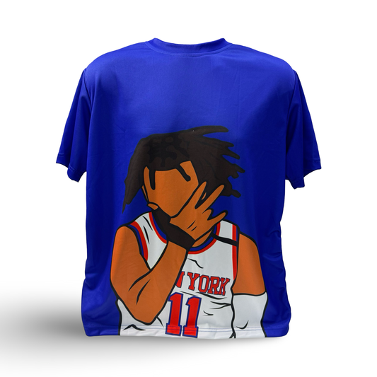 Jalen Brunson Blue New York Knicks T-Shirt - X-Large