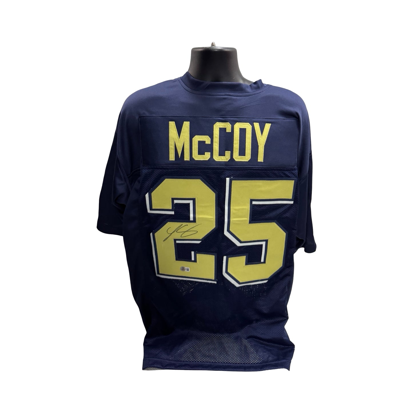 LeSean McCoy Autographed Pittsburgh Panthers Navy Jersey Beckett BAS
