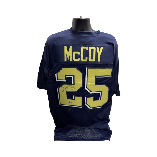 LeSean McCoy Autographed Pittsburgh Panthers Navy Jersey Beckett BAS