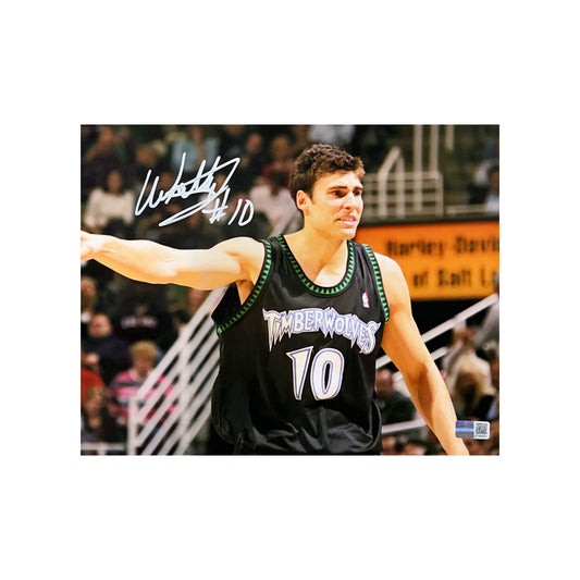 Wally Szczerbiak Autographed Minnesota Timberwolves Black Jersey 8x10 Steiner CX