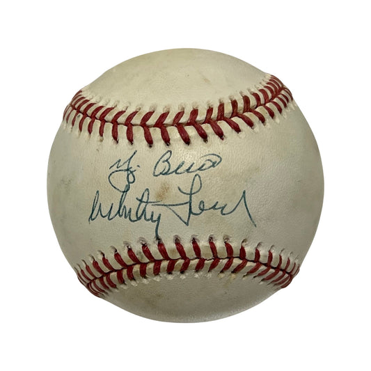 Yogi Berra & Whitey Ford Autographed New York Yankees OMLB JSA