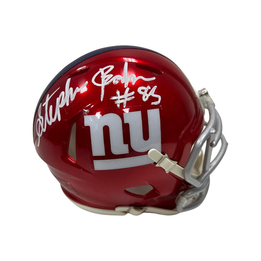 Stephen Baker Autographed New York Giants Flash Mini Helmet Steiner CX