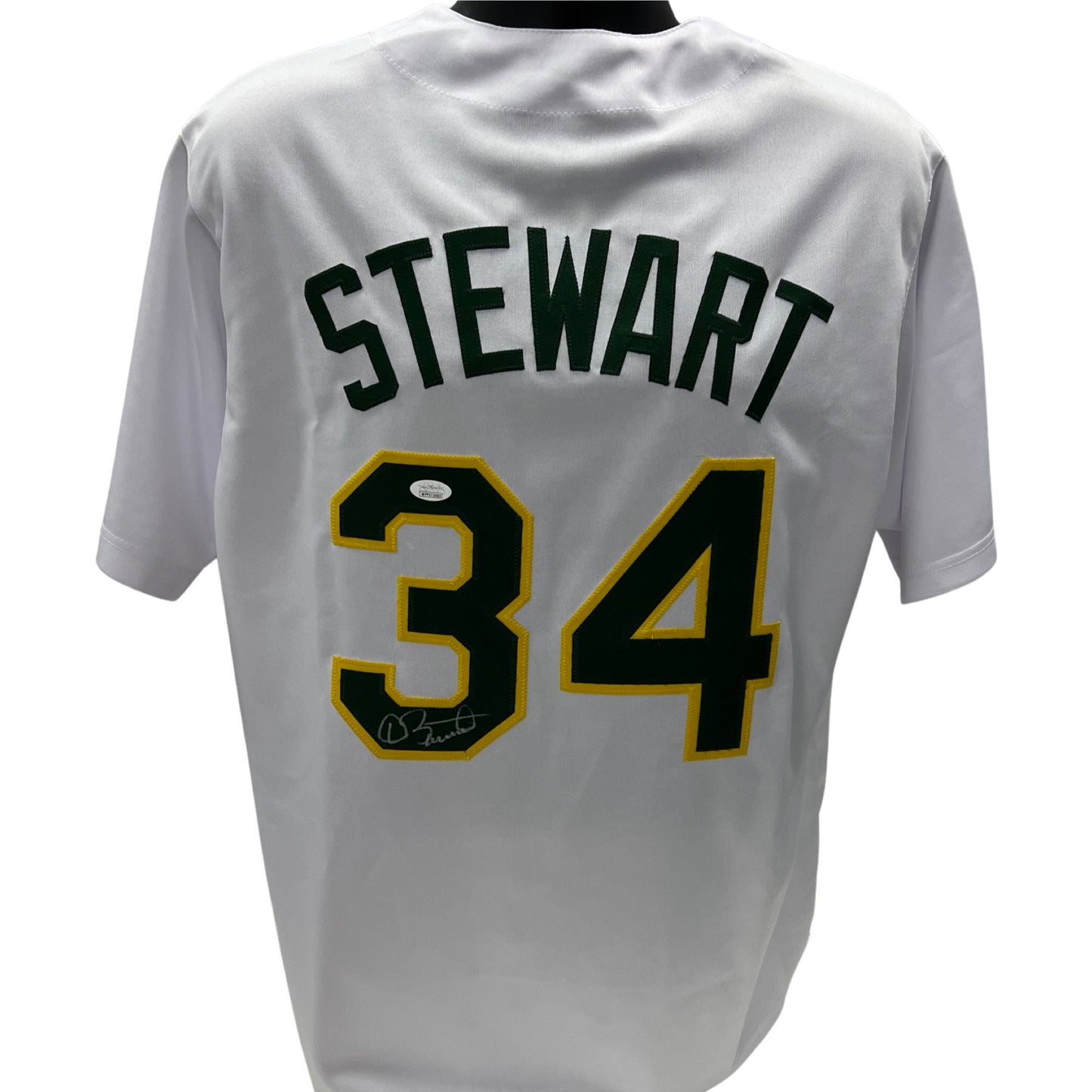 Dave Stewart Autographed Oakland A’s White Jersey JSA