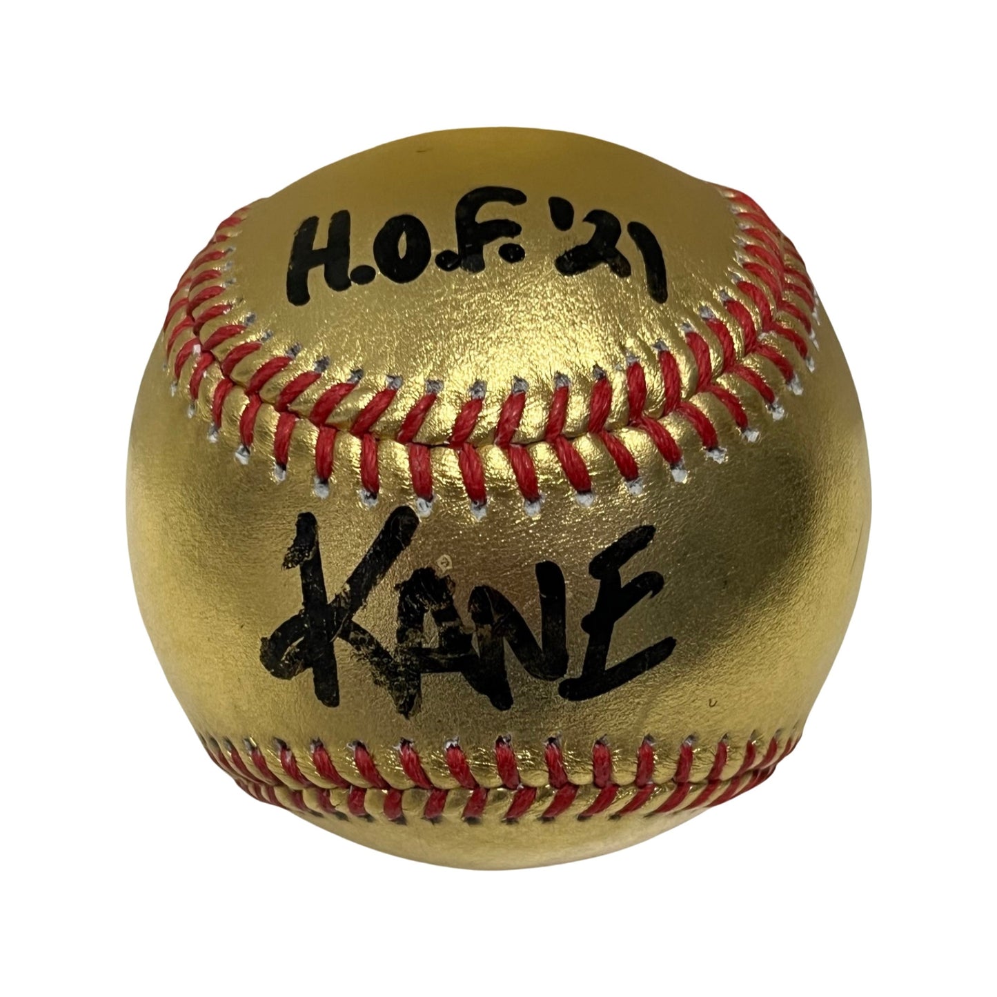 Kane Autographed Gold OMLB HOF 21 Inscription Steiner CX