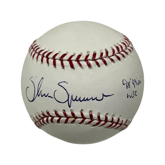 Shane Spencer Autographed New York Yankees OMLB 98, 99, 00 WSC Inscription JSA