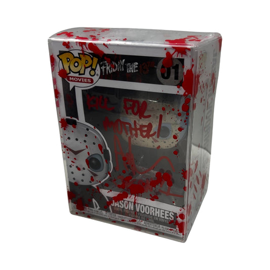 Ari Lehman Autographed Jason Voorhees Friday the 13th Funko Pop #01 Kill for Mother!, Jason 1 Inscriptions Red Ink Steiner CX