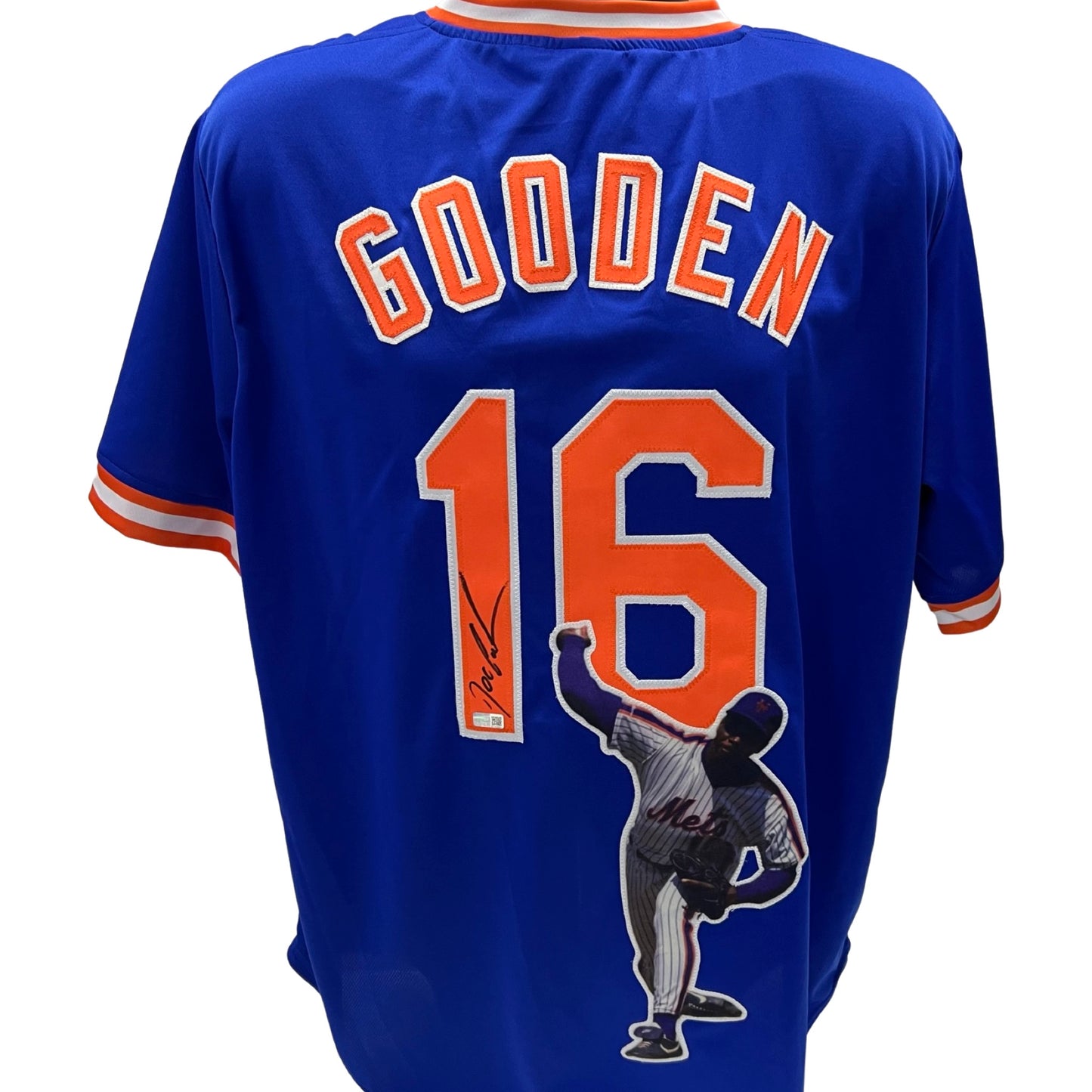 Doc Gooden Autographed New York Mets Blue Art Jersey Steiner CX