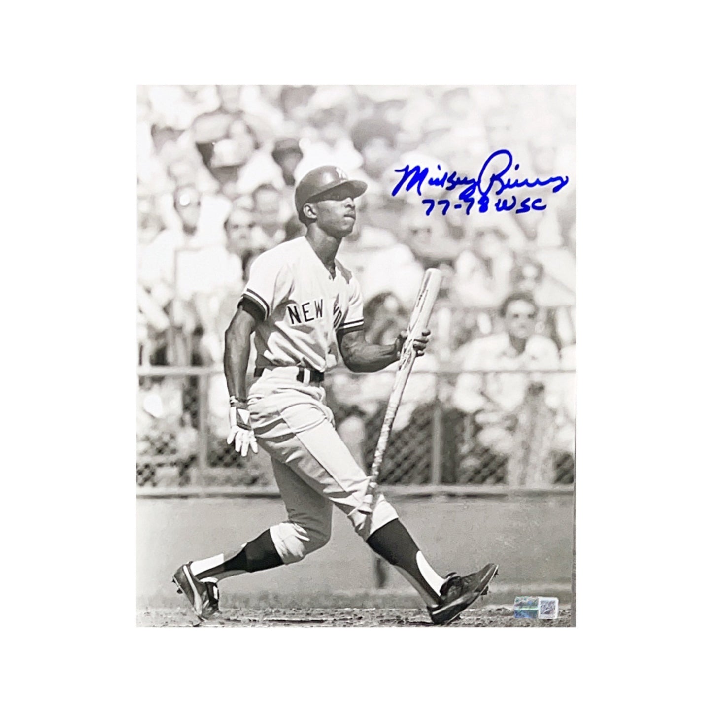 Mickey Rivers Autographed New York Yankees 8x10 77-78 WSC Inscription Steiner CX