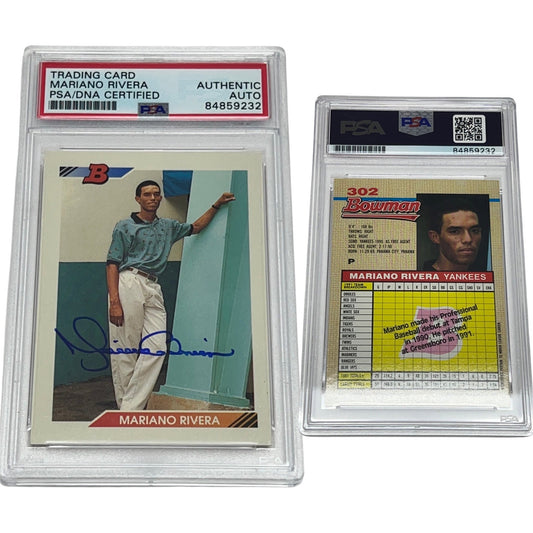 1992 Mariano Rivera Bowman Rookie Card #302 Autographed PSA Auto Authentic