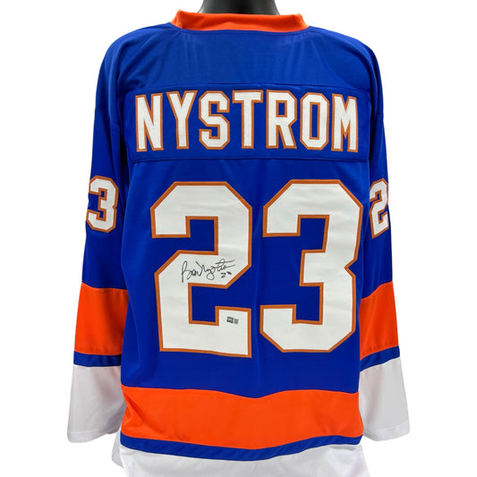 Bob Nystrom Autographed New York Islanders Blue Jersey Steiner CX