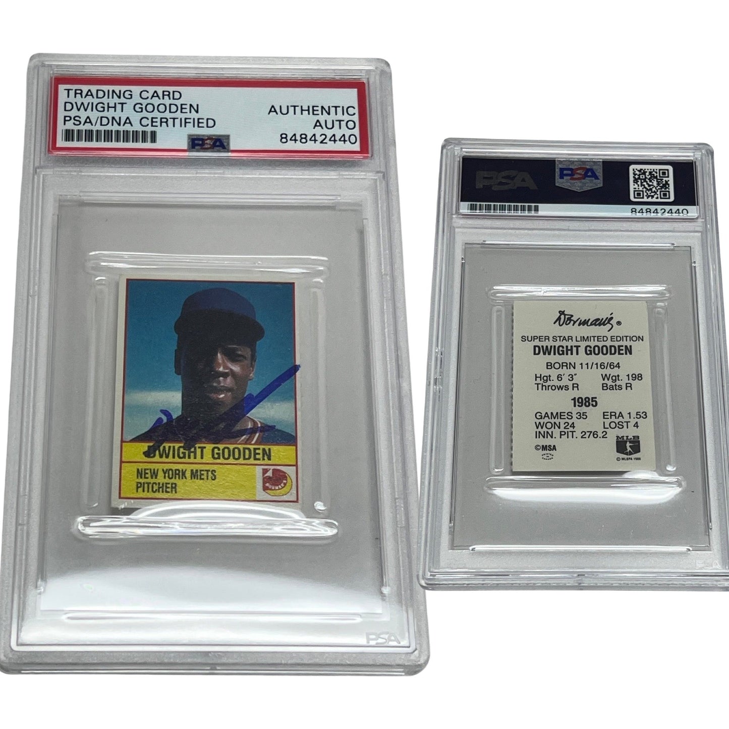 1985 Doc Gooden Bowman Mini Autographed PSA Auto Authentic