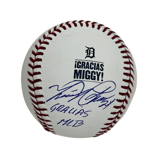 Miguel Cabrera Autographed Detroit Tigers OMLB "Gracias MLB" Inscription Beckett