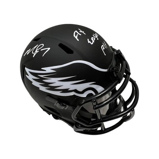 Michael Vick Autographed Philadelphia Eagles Eclipse Mini Helmet “Fly Eagles Fly” Inscription JSA