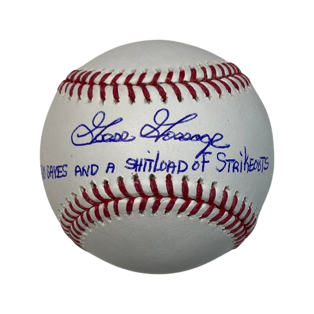Goose Gossage Autographed OMLB 310 Saves & a Shit Ton of Strikeouts Inscription JSA