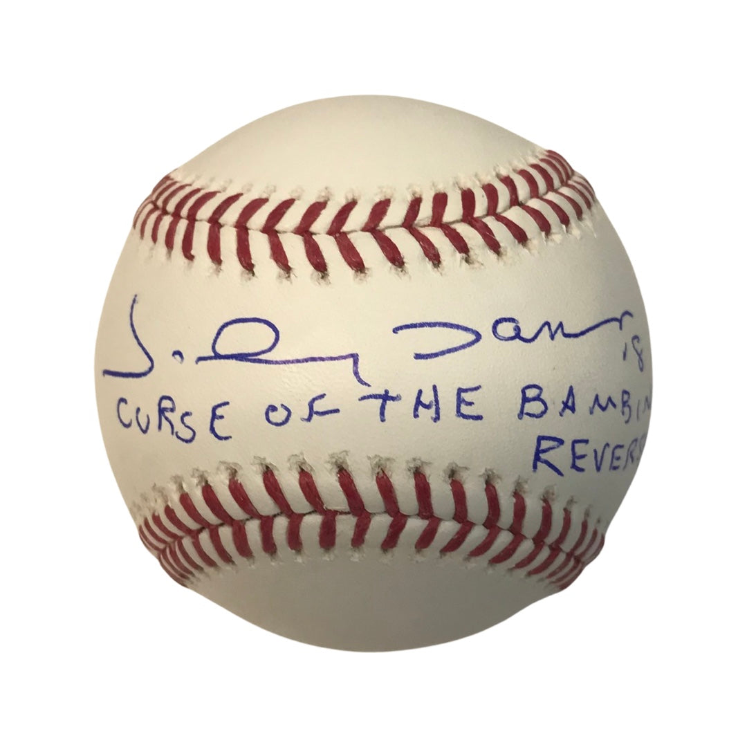 Johnny Damon Autographed Boston Red Sox OMLB Curse of the Bambino Reversed Inscription Steiner CX