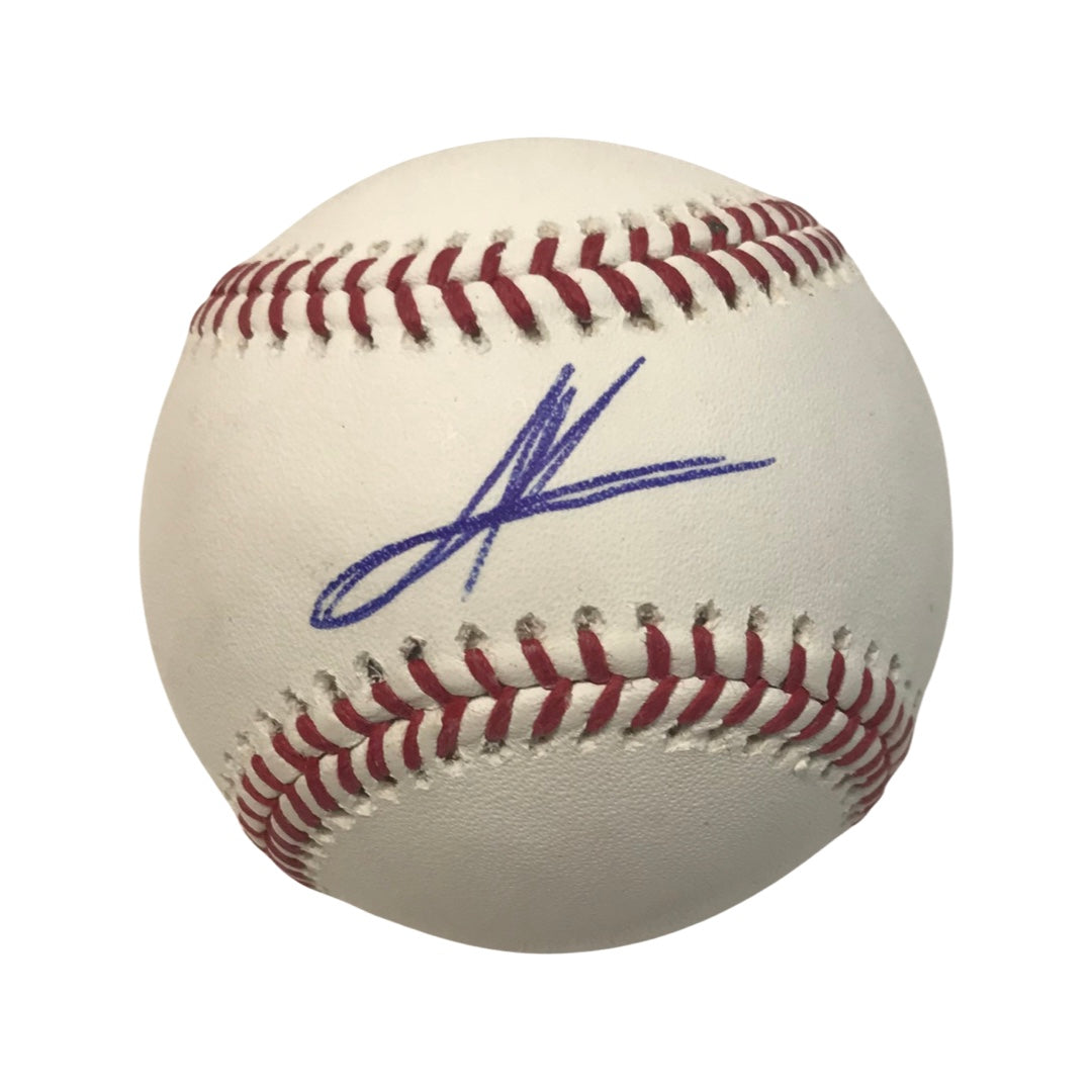 Andres Gimenez Autographed Cleveland Guardians OMLB JSA