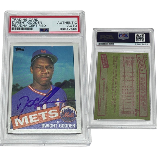 1985 Doc Gooden Topps #620 Autographed PSA Auto Authentic