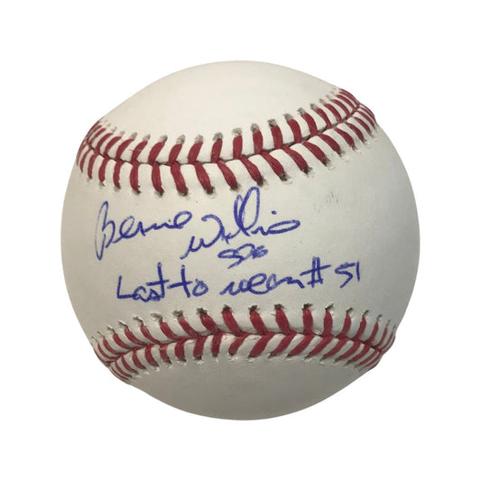 Bernie Williams Autographed New York Yankees OMLB Last to Wear #51 Inscription PSA