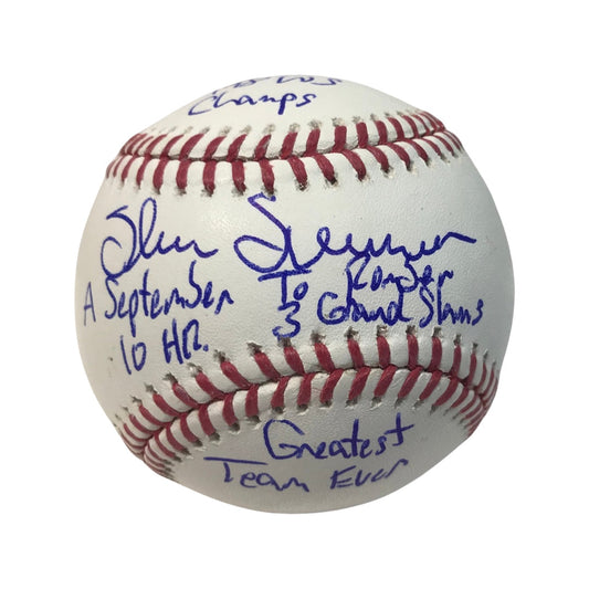 Shane Spencer Autographed New York Yankees OMLB A September to Remember, 10 HR, 3 Grand Slams, 1998 WS Champs, Greatest Team Ever Inscriptions JSA