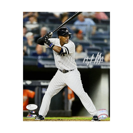 Miguel Andujar Autographed New York Yankees Batting 8x10 JSA