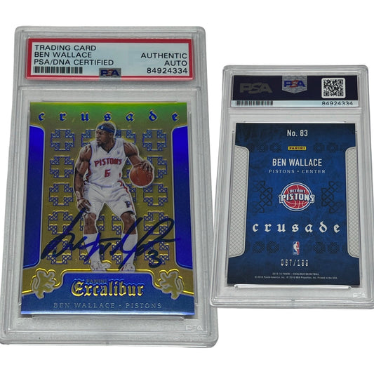 2015-16 Ben Wallace Panini Excalibur Crusade #83 /199 Autographed PSA Auto Authentic