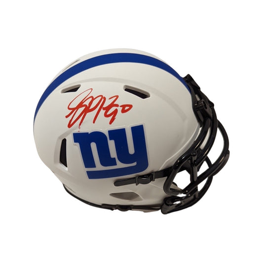 Jason Pierre Paul Autographed New York Giants Lunar Eclipse Mini Helmet JSA