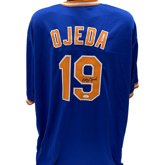 Bobby Ojeda Autographed New York Mets Blue Jersey JSA