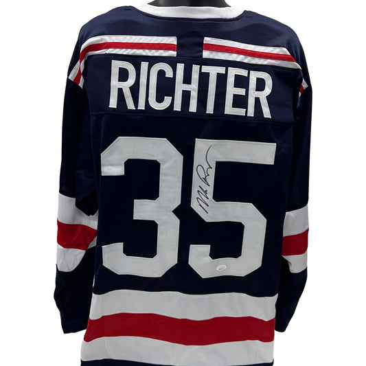 Mike Richter Autographed New York Rangers Navy Jersey JSA