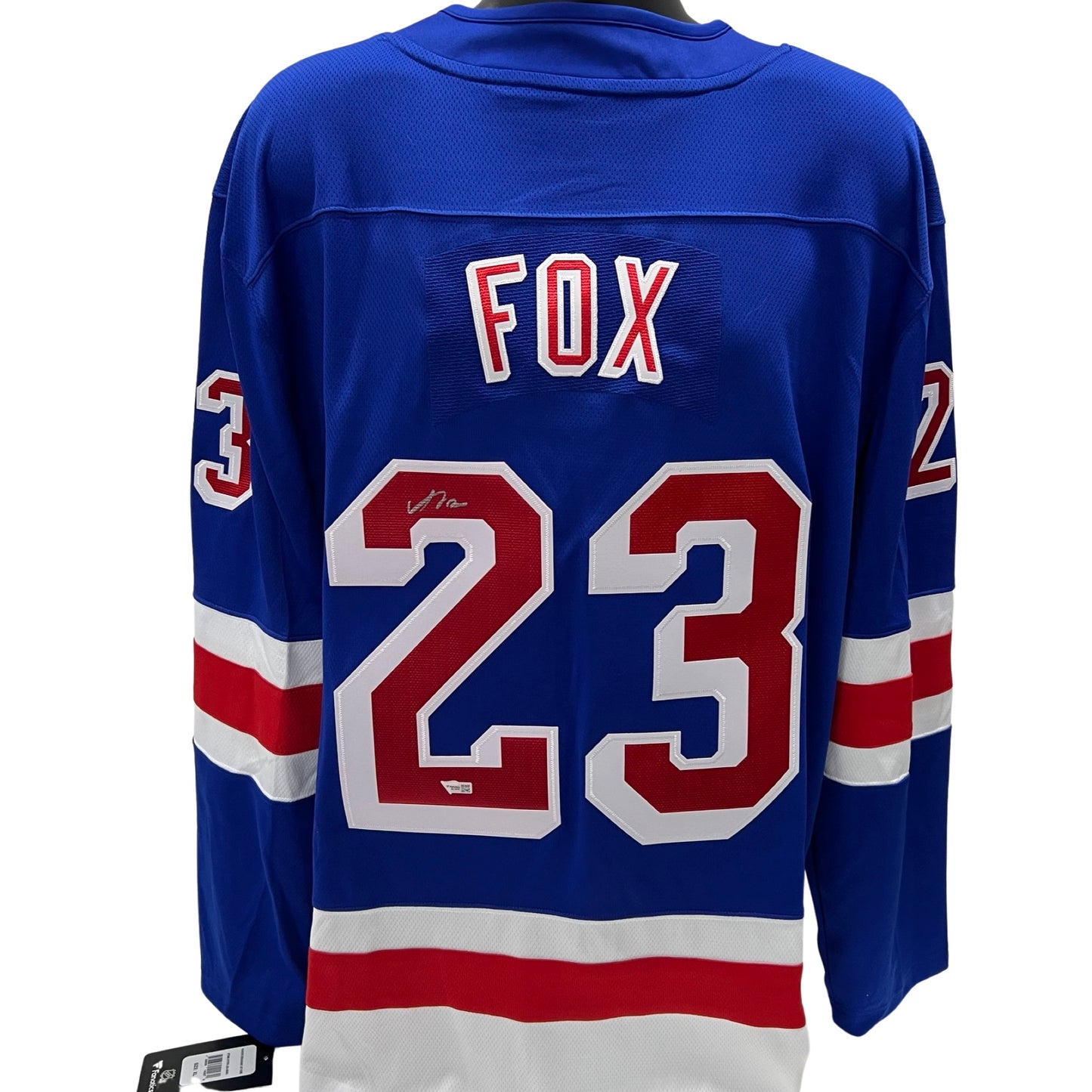 Adam Fox Autographed New York Rangers Authentic Blue Jersey Fanatics