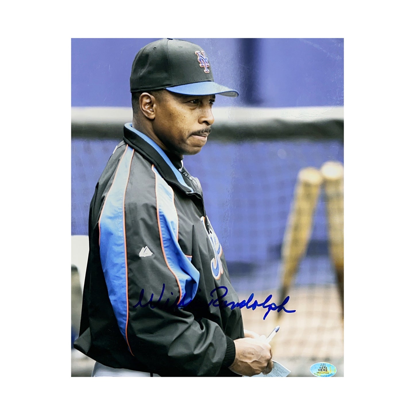 Willie Randolph Autographed New York Mets Manager 8x10 Wish You Were Here COA