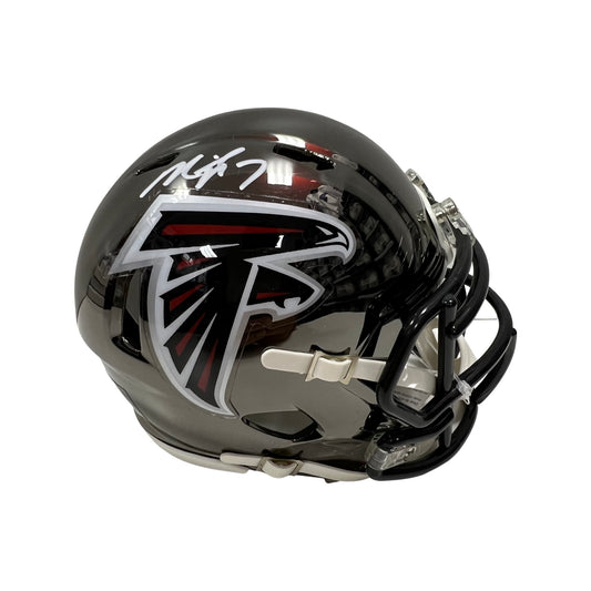 Michael Vick Autographed Atlanta Falcons Chrome Mini Helmet JSA