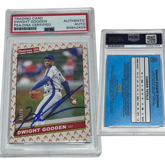 2020 Doc Gooden Donruss #222 /75 Autographed PSA Auto Authentic