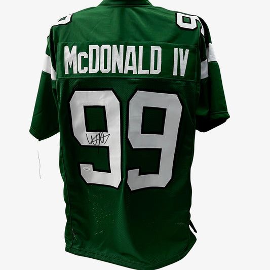 Will McDonald Autographed New York Jets Green Jersey JSA