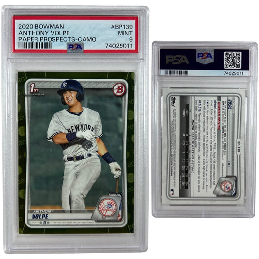 2020 Anthony Volpe Bowman 1st Paper Prospects Camo #BP139 PSA MINT 9