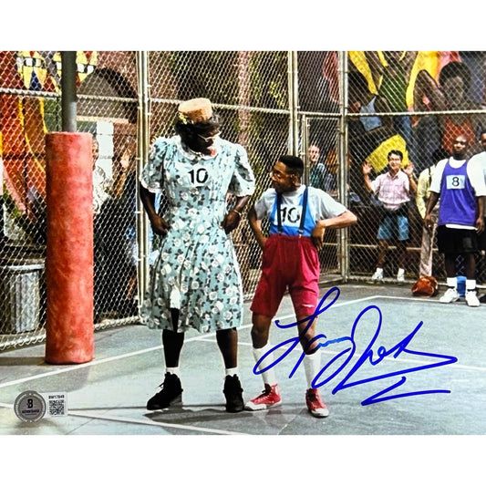 Larry Johnson Autographed Urkle On Court 8x10 Beckett